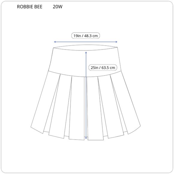 Robbie Bee Signature Womens Skirt 20W Plus ALine Side Zip Blue FLO198XE - Picture 4 of 7